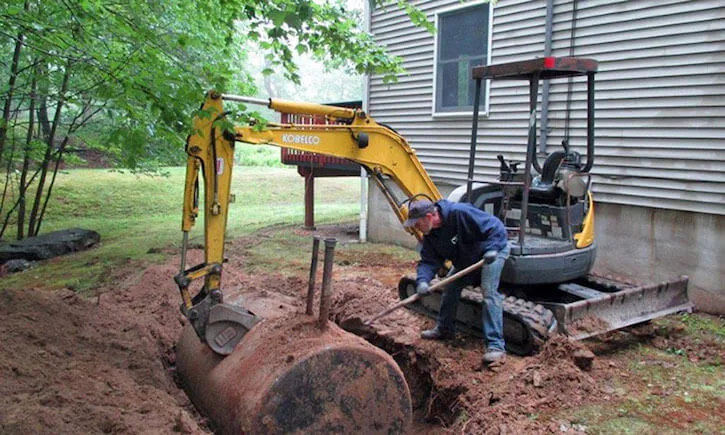 underground oil tank